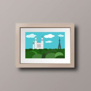 Flat design basilique de Fourvière
